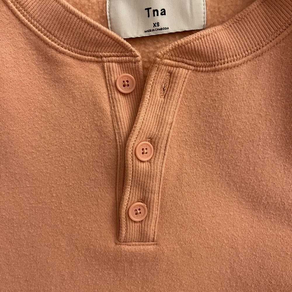 TNA Aritzia Crewneck Salmon Pink - Picture 2 of 2